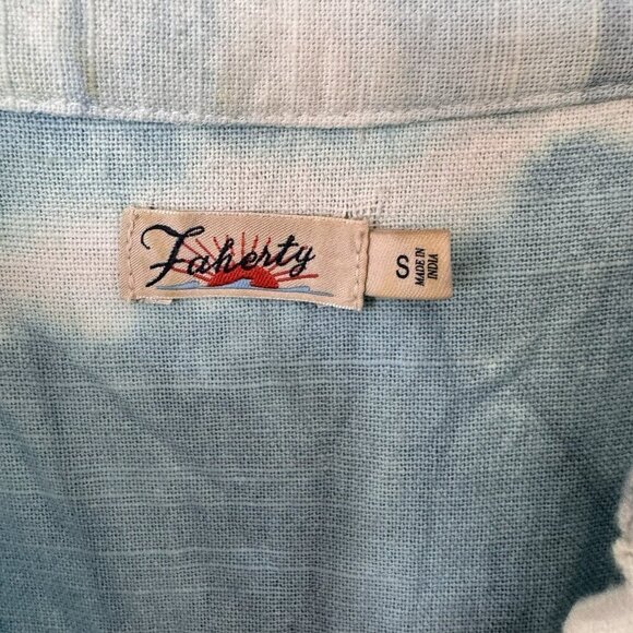 FAHERTY Vida Blue Tie Dye Tiered A Line Oversized Dress Size Small $278 - Picture 9 of 11